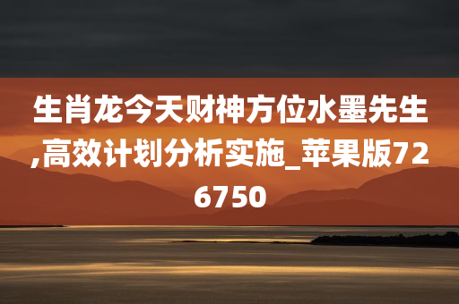 生肖龙今天财神方位水墨先生,高效计划分析实施_苹果版726750