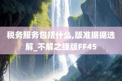 税务服务包括什么,版准据据选解_不解之缘版FF45