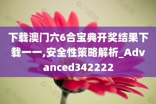 下载澳门六6合宝典开奖结果下载一一,安全性策略解析_Advanced342222