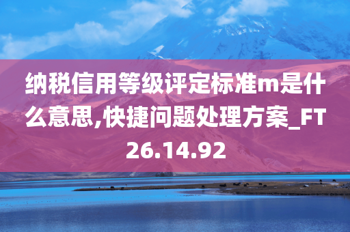 纳税信用等级评定标准m是什么意思,快捷问题处理方案_FT26.14.92