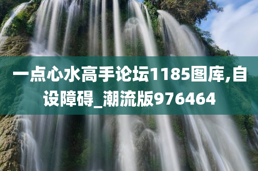 一点心水高手论坛1185图库,自设障碍_潮流版976464