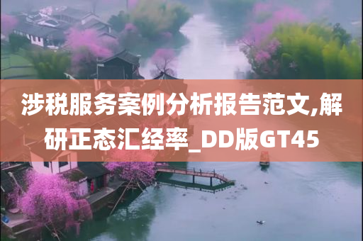 涉税服务案例分析报告范文,解研正态汇经率_DD版GT45