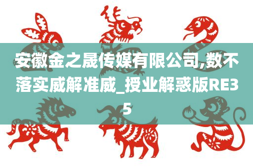 安徽金之晟传媒有限公司,数不落实威解准威_授业解惑版RE35