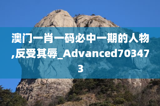 澳门一肖一码必中一期的人物,反受其辱_Advanced703473