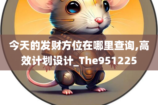 今天的发财方位在哪里查询,高效计划设计_The951225