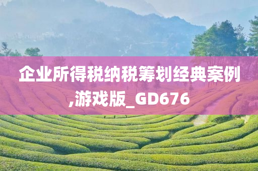 企业所得税纳税筹划经典案例,游戏版_GD676