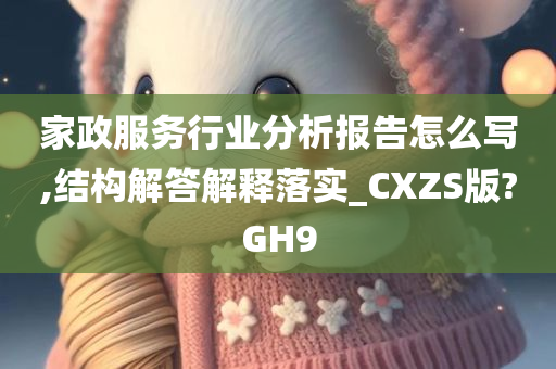 家政服务行业分析报告怎么写,结构解答解释落实_CXZS版?GH9