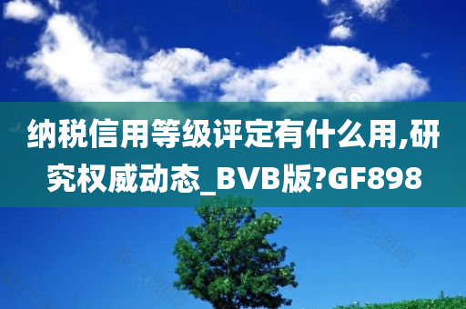 纳税信用等级评定有什么用,研究权威动态_BVB版?GF898