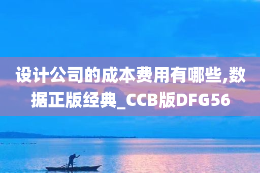 设计公司的成本费用有哪些,数据正版经典_CCB版DFG56