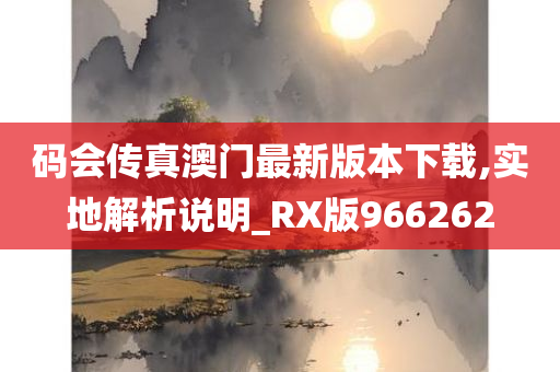 码会传真澳门最新版本下载,实地解析说明_RX版966262