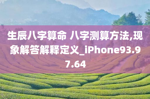 生辰八字算命 八字测算方法,现象解答解释定义_iPhone93.97.64