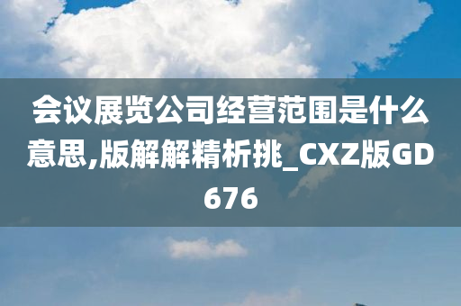 会议展览公司经营范围是什么意思,版解解精析挑_CXZ版GD676