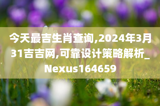 今天最吉生肖查询,2024年3月31吉吉网,可靠设计策略解析_Nexus164659