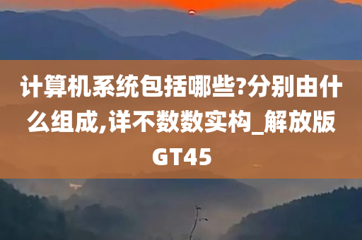 计算机系统包括哪些?分别由什么组成,详不数数实构_解放版GT45