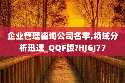 企业管理咨询公司名字,领域分析迅速_QQF版?HJGJ77