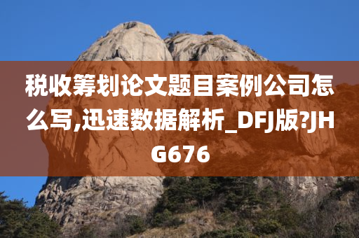 税收筹划论文题目案例公司怎么写,迅速数据解析_DFJ版?JHG676