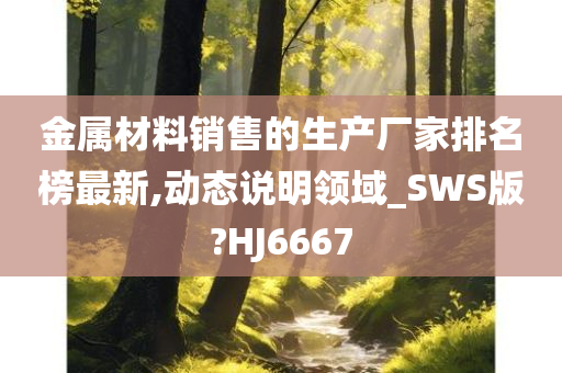 金属材料销售的生产厂家排名榜最新,动态说明领域_SWS版?HJ6667