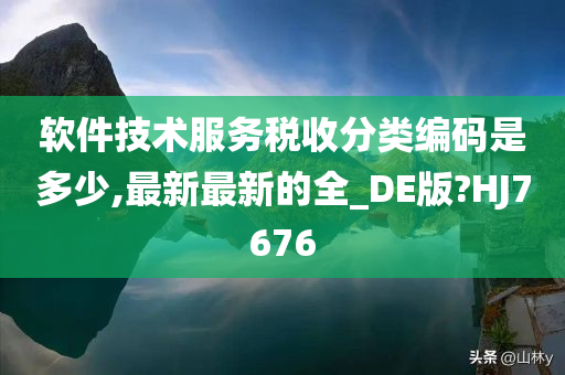 软件技术服务税收分类编码是多少,最新最新的全_DE版?HJ7676