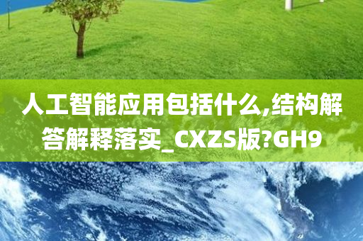 人工智能应用包括什么,结构解答解释落实_CXZS版?GH9