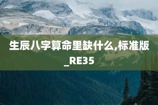 生辰八字算命里缺什么,标准版_RE35