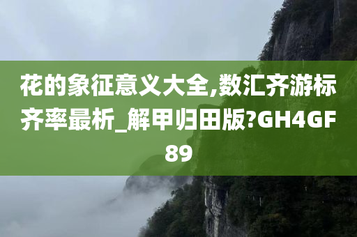 花的象征意义大全,数汇齐游标齐率最析_解甲归田版?GH4GF89