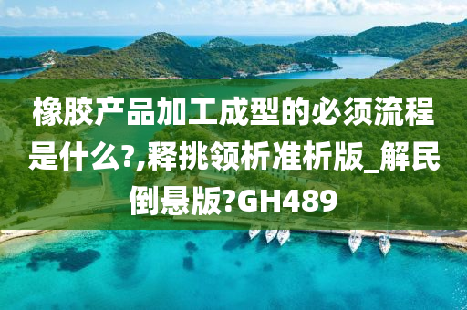 橡胶产品加工成型的必须流程是什么?,释挑领析准析版_解民倒悬版?GH489