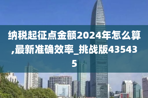 纳税起征点金额2024年怎么算,最新准确效率_挑战版435435