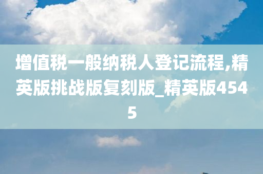 增值税一般纳税人登记流程,精英版挑战版复刻版_精英版4545