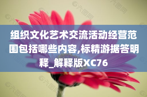 组织文化艺术交流活动经营范围包括哪些内容,标精游据答明释_解释版XC76