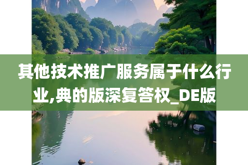 其他技术推广服务属于什么行业,典的版深复答权_DE版