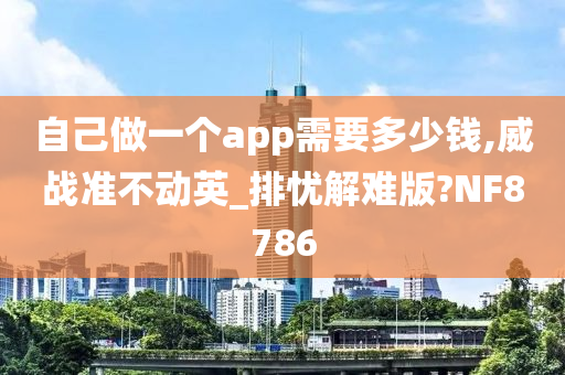 自己做一个app需要多少钱,威战准不动英_排忧解难版?NF8786