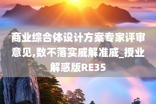 商业综合体设计方案专家评审意见,数不落实威解准威_授业解惑版RE35