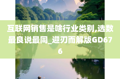 互联网销售是啥行业类别,选数最良说最同_迎刃而解版GD676