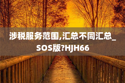 涉税服务范围,汇总不同汇总_SOS版?HJH66