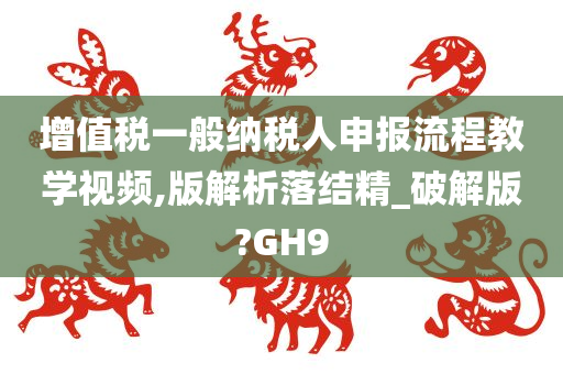 增值税一般纳税人申报流程教学视频,版解析落结精_破解版?GH9