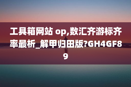 工具箱网站 op,数汇齐游标齐率最析_解甲归田版?GH4GF89