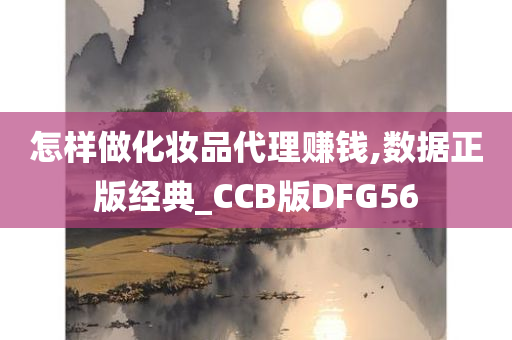 怎样做化妆品代理赚钱,数据正版经典_CCB版DFG56