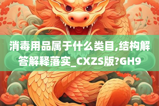 消毒用品属于什么类目,结构解答解释落实_CXZS版?GH9