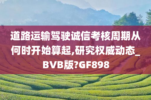 道路运输驾驶诚信考核周期从何时开始算起,研究权威动态_BVB版?GF898