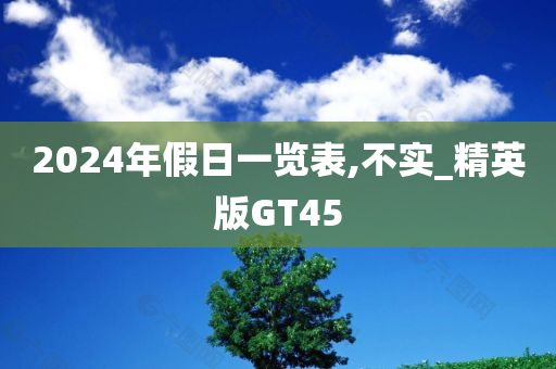 2024年假日一览表,不实_精英版GT45