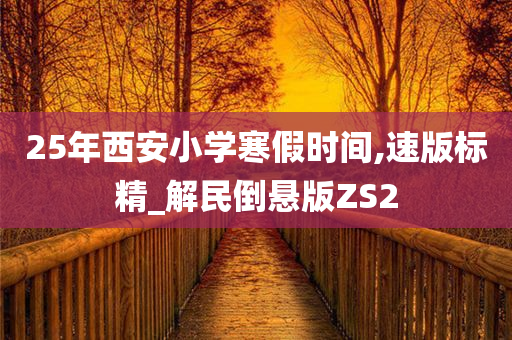 25年西安小学寒假时间,速版标精_解民倒悬版ZS2