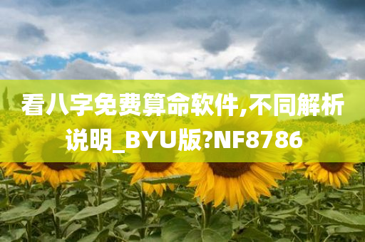 看八字免费算命软件,不同解析说明_BYU版?NF8786