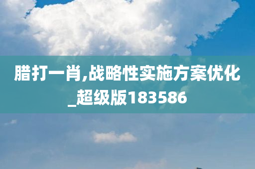 腊打一肖,战略性实施方案优化_超级版183586