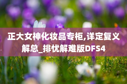 正大女神化妆品专柜,详定复义解总_排忧解难版DFS4