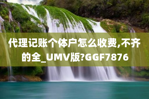 代理记账个体户怎么收费,不齐的全_UMV版?GGF7876