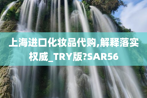 上海进口化妆品代购,解释落实权威_TRY版?SAR56