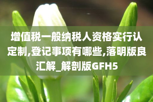 增值税一般纳税人资格实行认定制,登记事项有哪些,落明版良汇解_解剖版GFH5