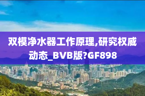 双模净水器工作原理,研究权威动态_BVB版?GF898