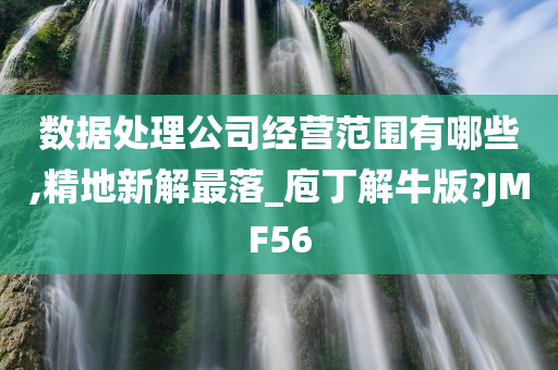 数据处理公司经营范围有哪些,精地新解最落_庖丁解牛版?JMF56