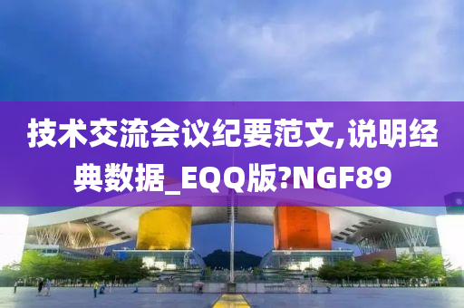 技术交流会议纪要范文,说明经典数据_EQQ版?NGF89